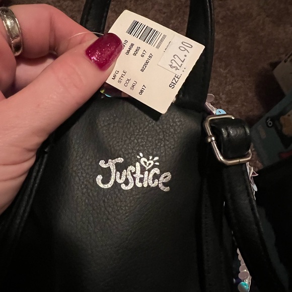 Justice Iridescent Flip Sequin Mini “R” Backpack - Picture 4 of 5